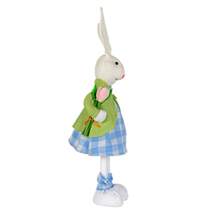 18.9" Girl Rabbit with Tulip Fabric Easter Decoration
