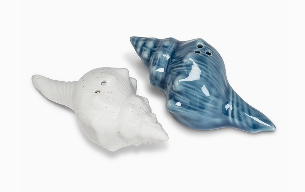 Pointy Seashell Salt and Pepper-3.5"L