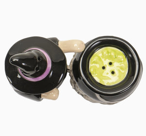 Witch and Cauldron Salt & Pepper Halloween Shaker Set