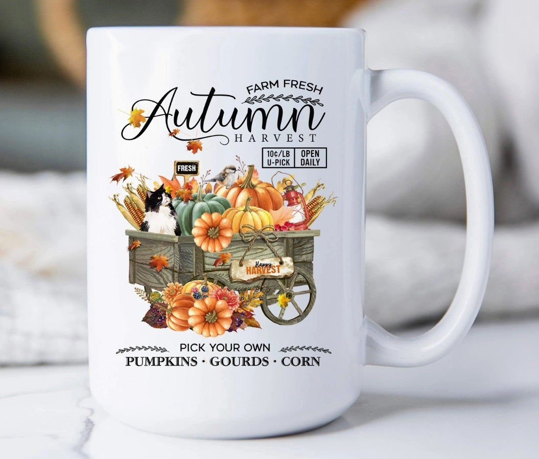 Farm Fresh Fall Autumn Harvest Coffee Mug