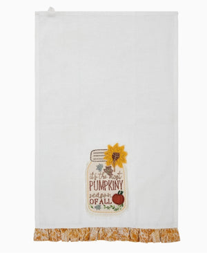 Pumpkiny Season Tea Towel 19x28