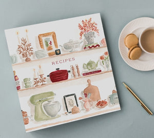 Autumn Kitchen Shelves 3 Ring Recipe Binder