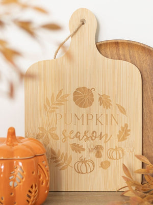 Autumn Fall Pumpkin Season Wooden Serving Board