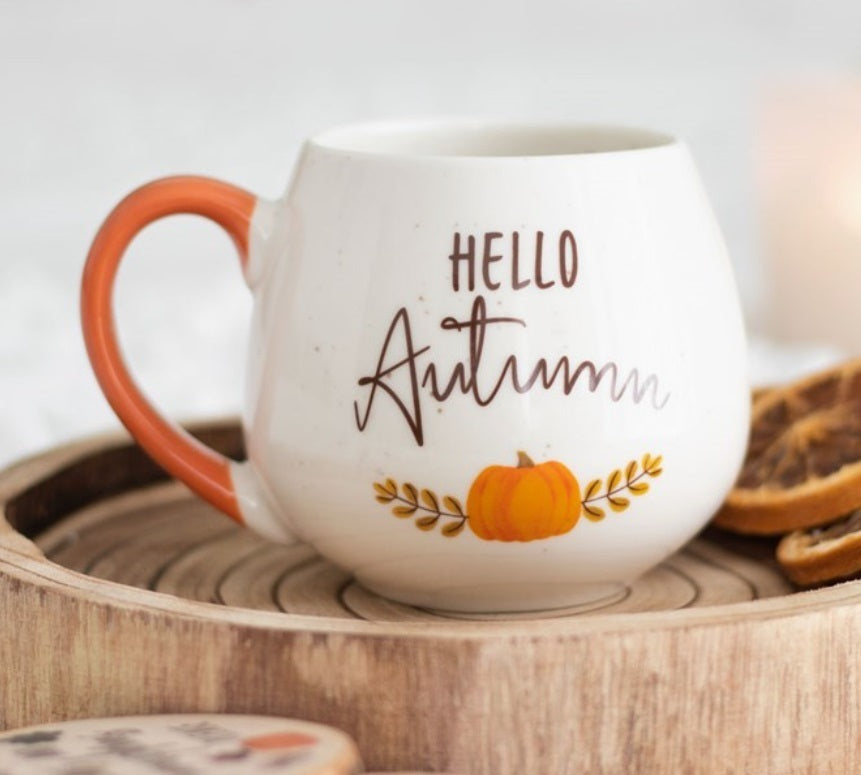 Hello Autumn Fall Rounded Mug