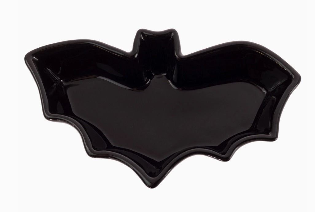 Bat Shaped Ceramic Bat Bowl 7.5" Long