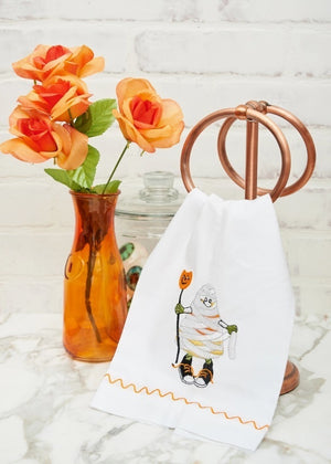Halloween Candy Corn Mummy Guest Hand Towel