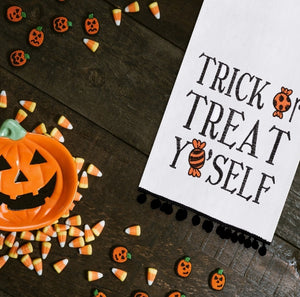 Halloween Trick Or Treat Yo'self Kitchen Towel