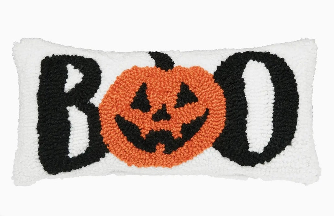 Halloween Boo Pumpkin Throw Pillow