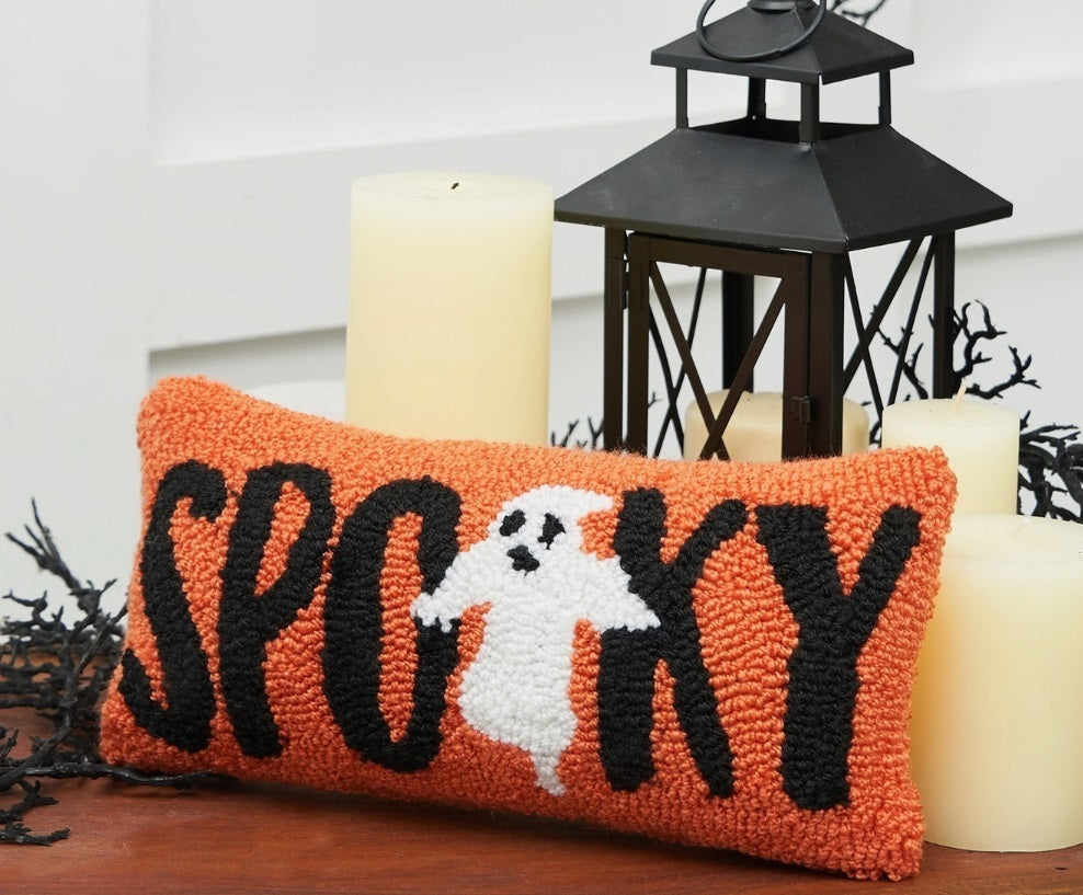 Halloween Spooky Ghost Throw Pillow