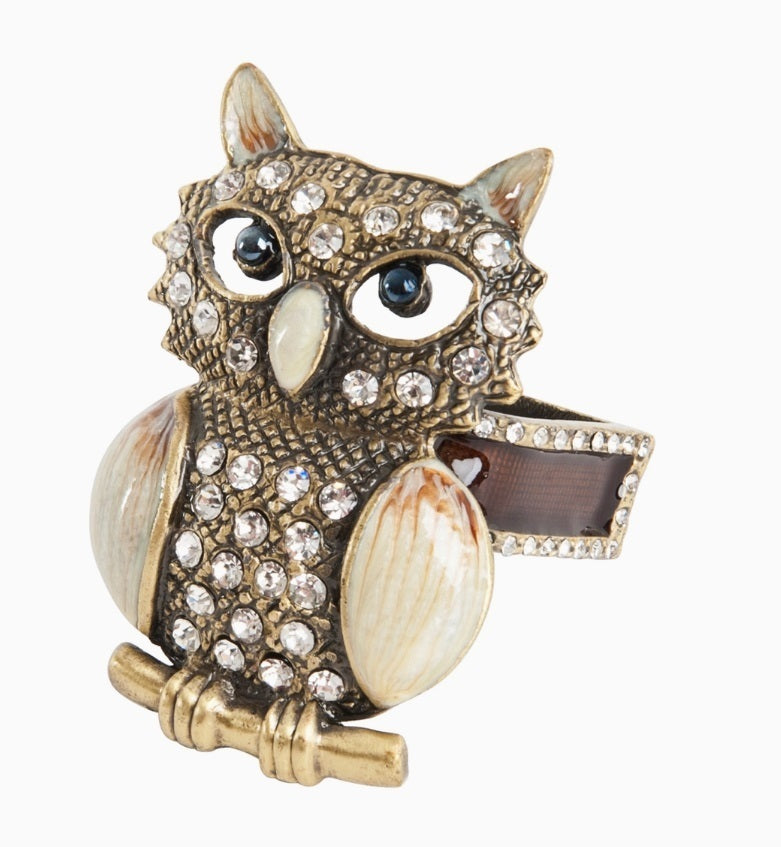 Owl Napkin Ring Bronze