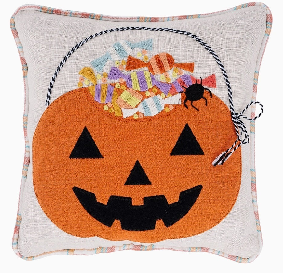 Candy Pumpkin Pail Pillow
