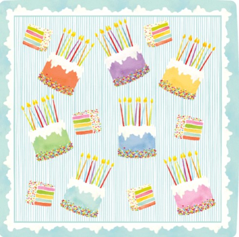 Cake Frosting Salad/dessert Plates Square