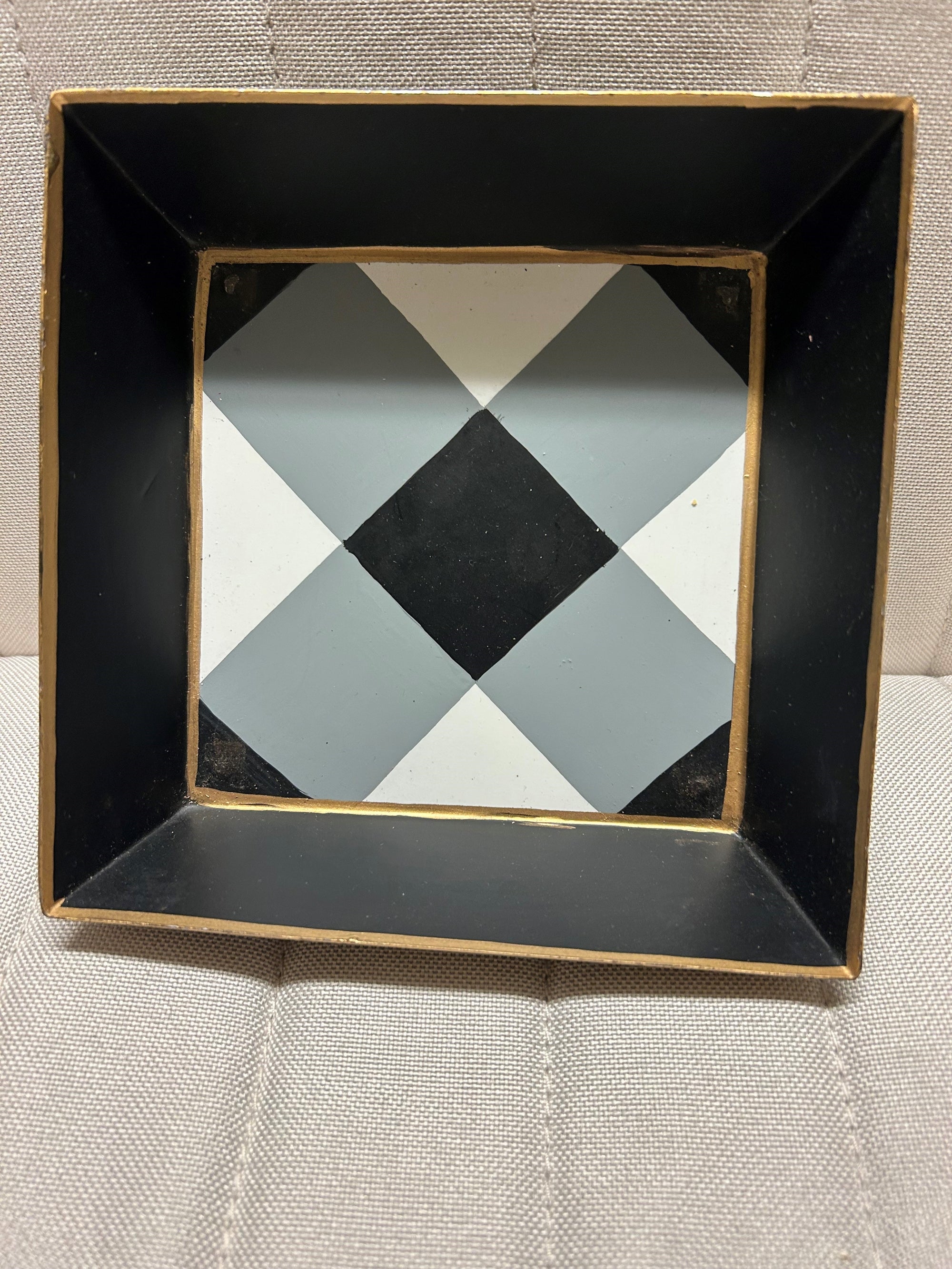 Buffalo plaid cocktail napkin holder