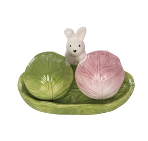 Cabbage w/Bunny S/P S/3 Easter Home Décor