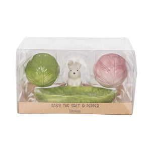 Cabbage w/Bunny S/P S/3 Easter Home Décor