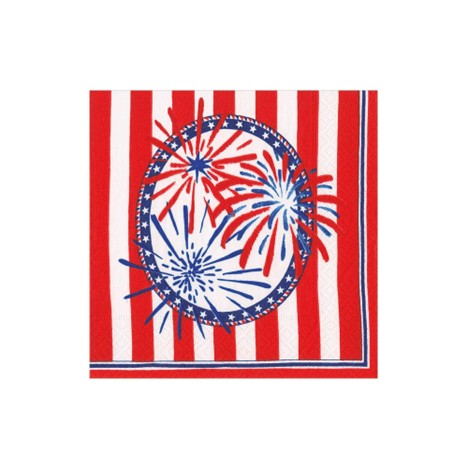 Stars Stripes and Sparks Cocktail Napkin
