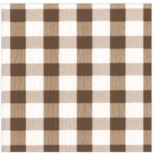 Gingham Chocolate Napkin Luncheon