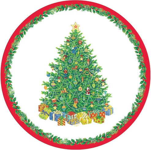 Christmas tree luncheon plates