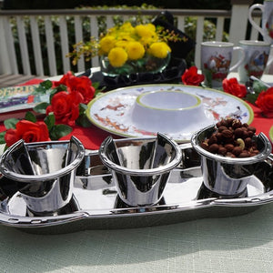 Day at the Races Silver plated horseshoe 4-piece tray set
