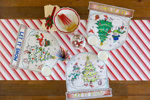 Die Cut Snow Globe coloring placemat