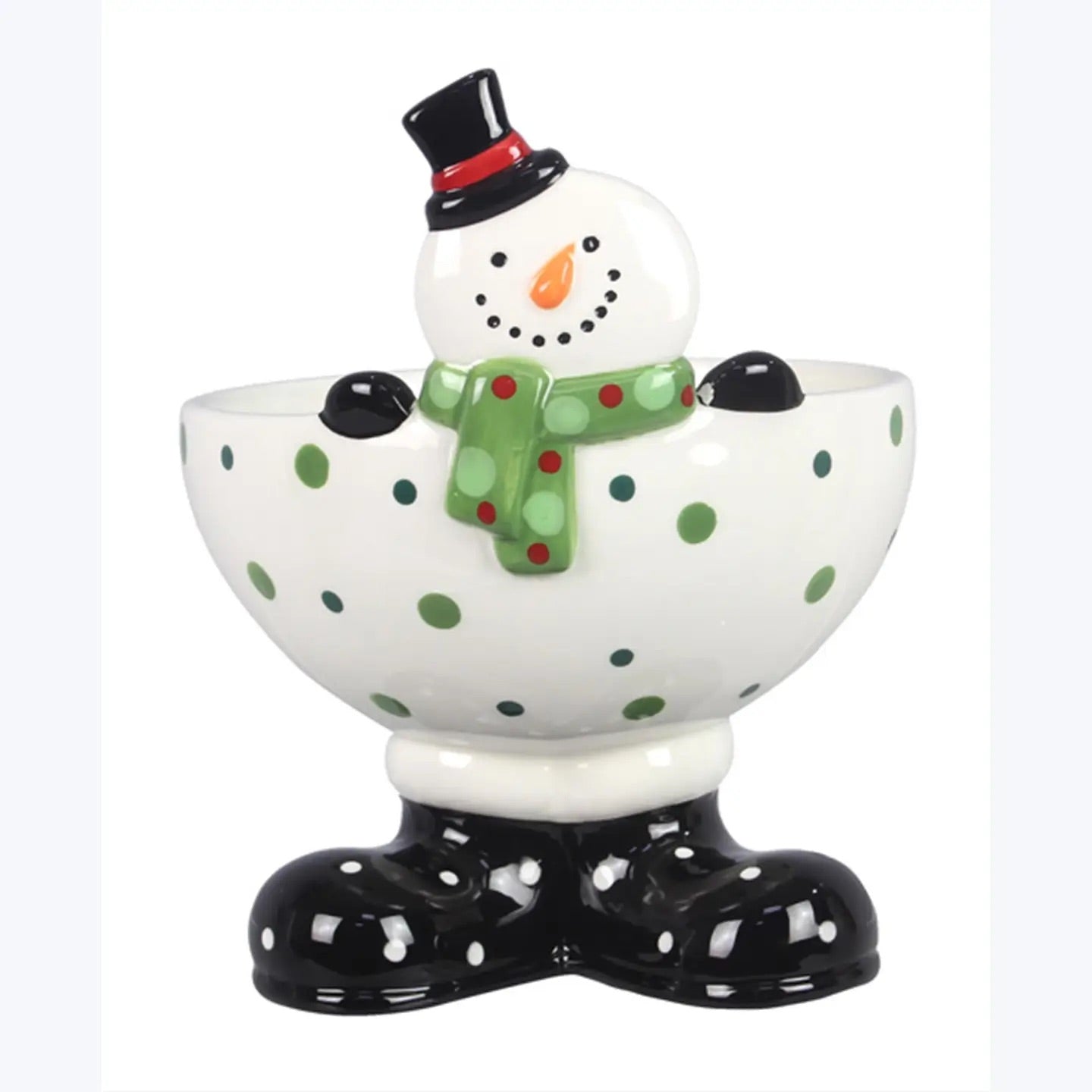 Ceramic Winter Whimsy Snowman Bowl Christmas (SKU#: 93940)