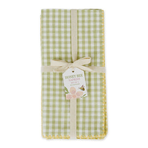 Spring Green Gingham napkin