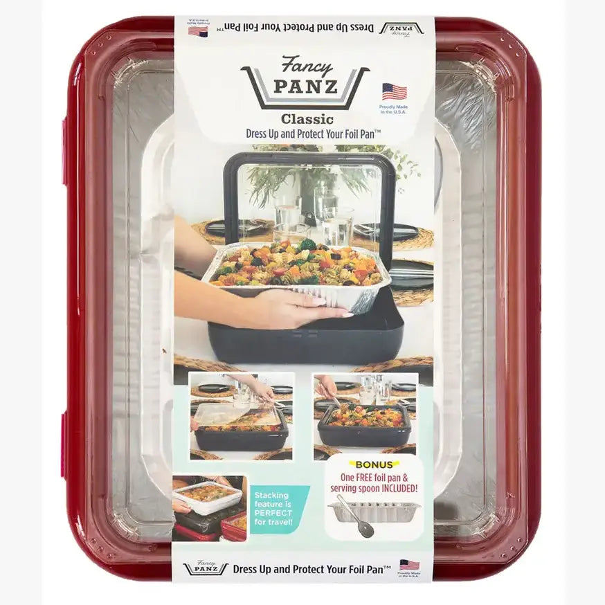 Classic Set - Pan Frame w/Lid & Serving Spoon Red