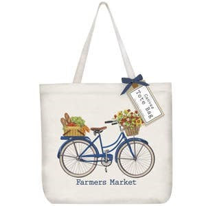 Farmers Market Bike Tote Bag