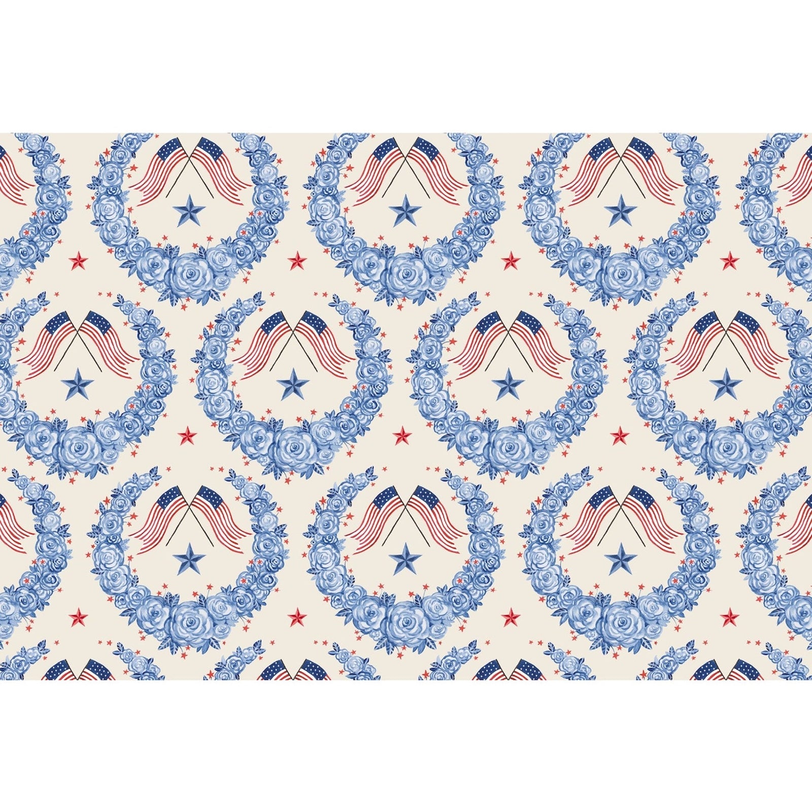 American Floral and Flags placemat