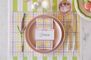 Spring Plaid Guest Napkin