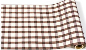 Brown Painted Check Runner