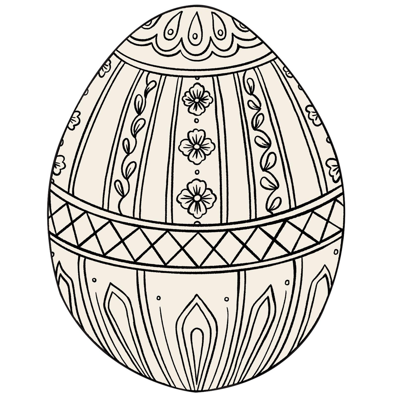 Die Cut Easter Egg Coloring Placemat