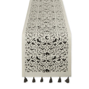 Spooky  Wreath Embellished Table Runner