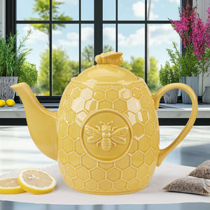 French Bees Embossed Honeycomb Teapot 40 oz.