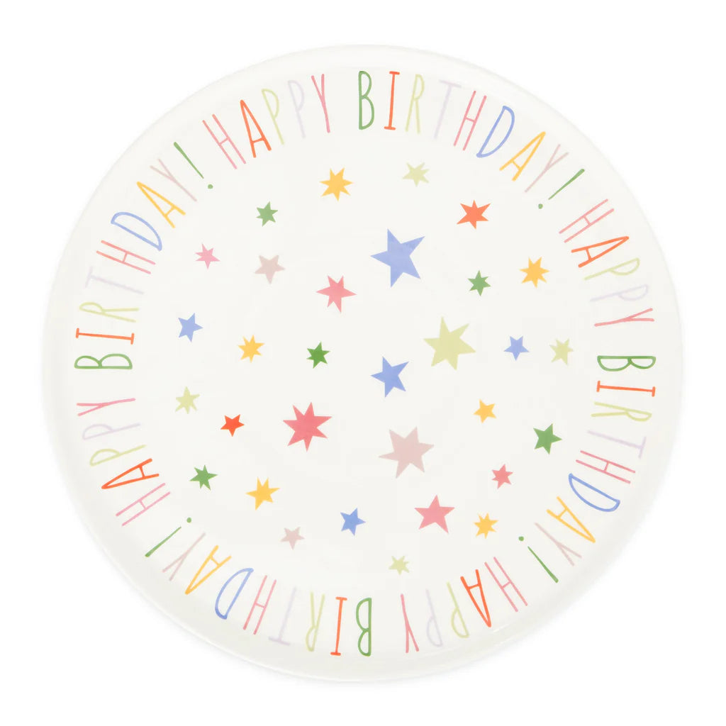 Happy Birthday Ceramic Cake Plate