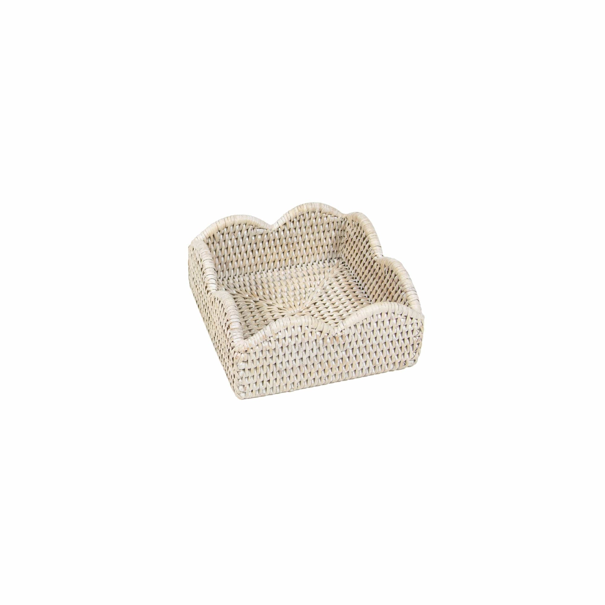 Rattan Scallop Cocktail Napkin Holder