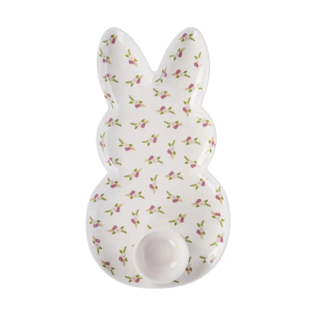 Bunny Shaped Platter S/2 Easter Home Décor