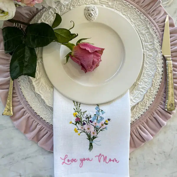 Round Ruffle Linen Placemats-New Colors - Lilac 16.5 Inch Round