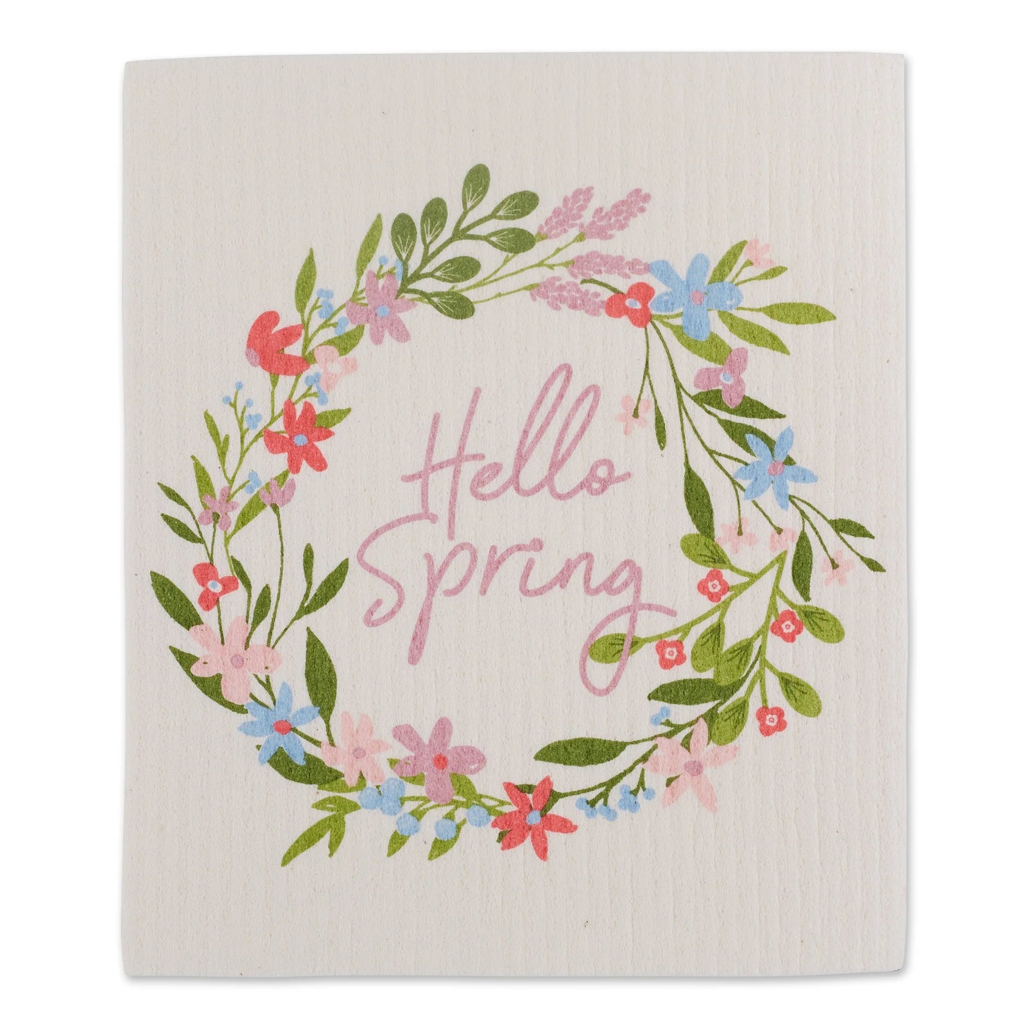 Hello Spring Swedish Dishcloth