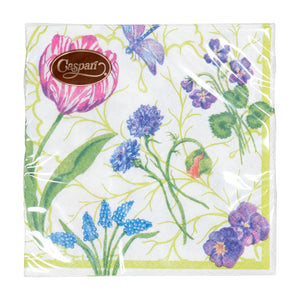 Floral Majolica Cocktail Napkin