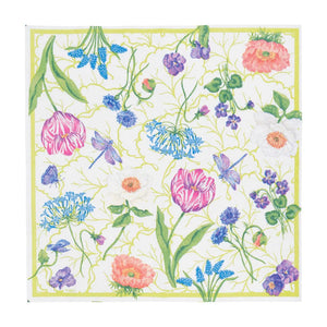 Floral Majolica Cocktail Napkin