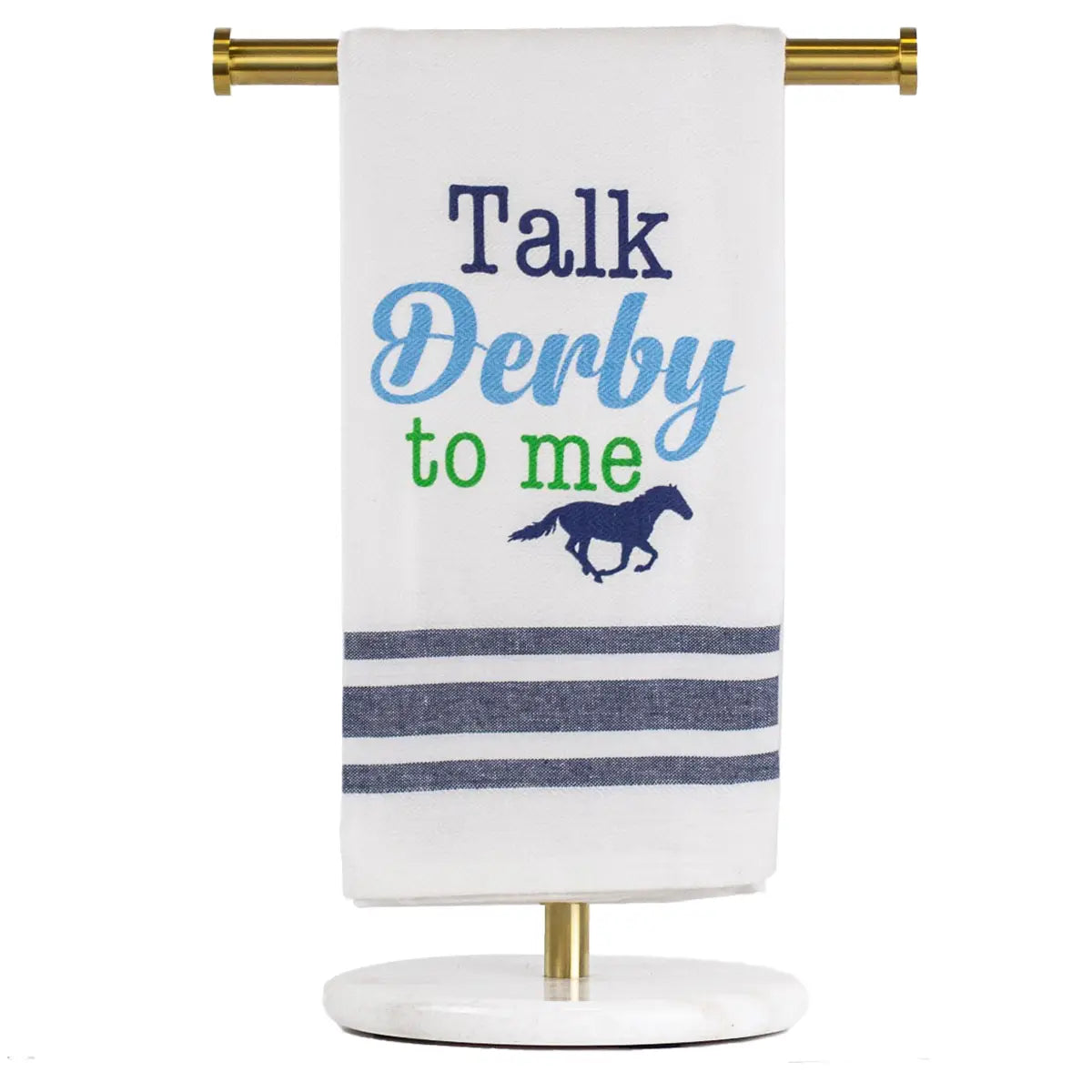 Talk Derby to Me Hand Towel White/Navy/Palace 20x28