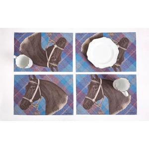 Horse Equus Tweed Placemat Set Of Four