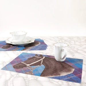 Horse Equus Tweed Placemat Set Of Four