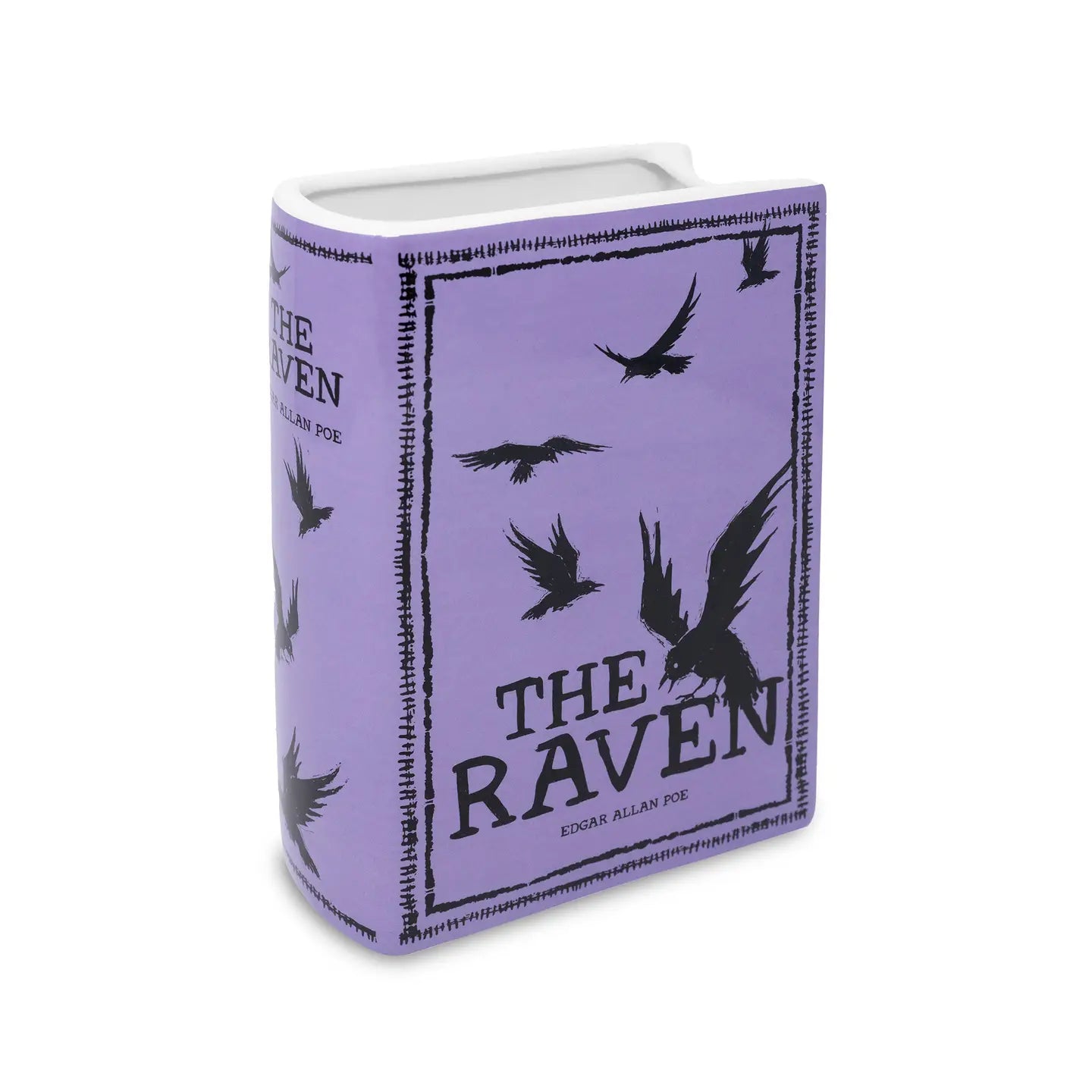 Large Book Vase, The Raven - Purple