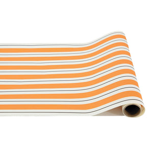 Orange and Black Awning Stripe Table Runner