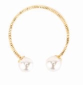 Pearl Napkin Ring Gold/White