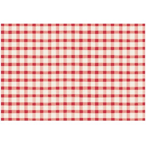 Red Painted Check Placemat