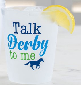 Talk Derby To Me Party Cups   Frosted/Blue/Green   16oz   Set of 10