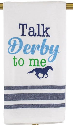 Talk Derby to Me Hand Towel White/Navy/Palace 20x28